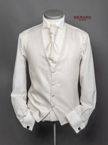 Cambridge Ivory - Subtle Patterned Waistcoat