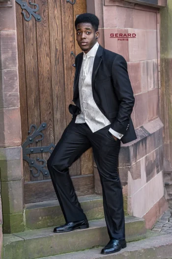 Timeless Elegance Black Wedding Suit